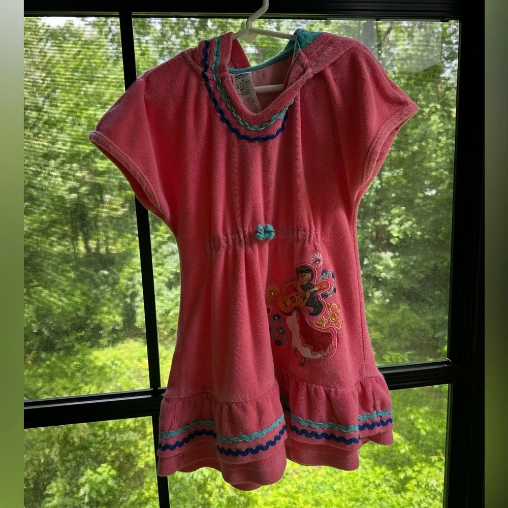 Disney Store Princess Elena of Avalor Soft Terry Hooded Beach Pool Cover-Up ~5/6